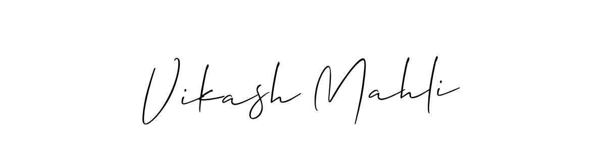 Create a beautiful signature design for name Vikash Mahli. With this signature (Allison_Script) fonts, you can make a handwritten signature for free. Vikash Mahli signature style 2 images and pictures png