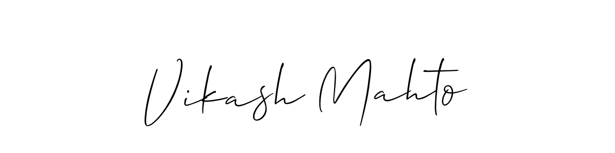 How to make Vikash Mahto name signature. Use Allison_Script style for creating short signs online. This is the latest handwritten sign. Vikash Mahto signature style 2 images and pictures png