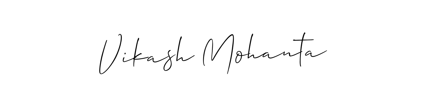 Allison_Script is a professional signature style that is perfect for those who want to add a touch of class to their signature. It is also a great choice for those who want to make their signature more unique. Get Vikash Mohanta name to fancy signature for free. Vikash Mohanta signature style 2 images and pictures png