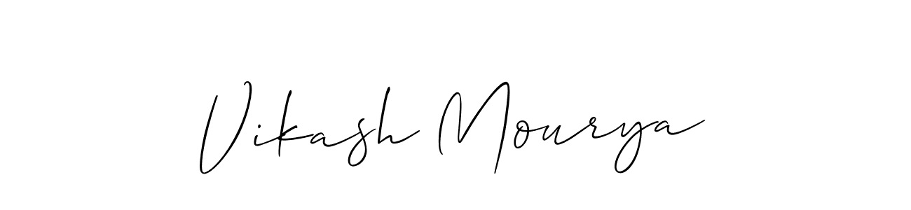 Allison_Script is a professional signature style that is perfect for those who want to add a touch of class to their signature. It is also a great choice for those who want to make their signature more unique. Get Vikash Mourya name to fancy signature for free. Vikash Mourya signature style 2 images and pictures png