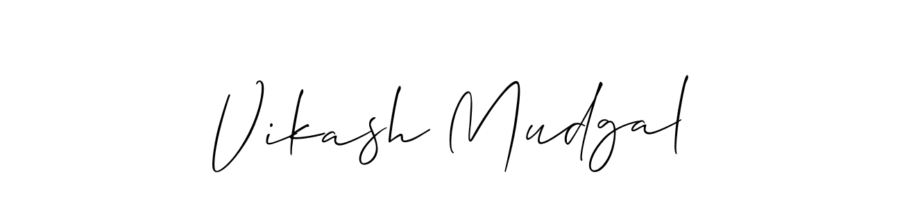 It looks lik you need a new signature style for name Vikash Mudgal. Design unique handwritten (Allison_Script) signature with our free signature maker in just a few clicks. Vikash Mudgal signature style 2 images and pictures png