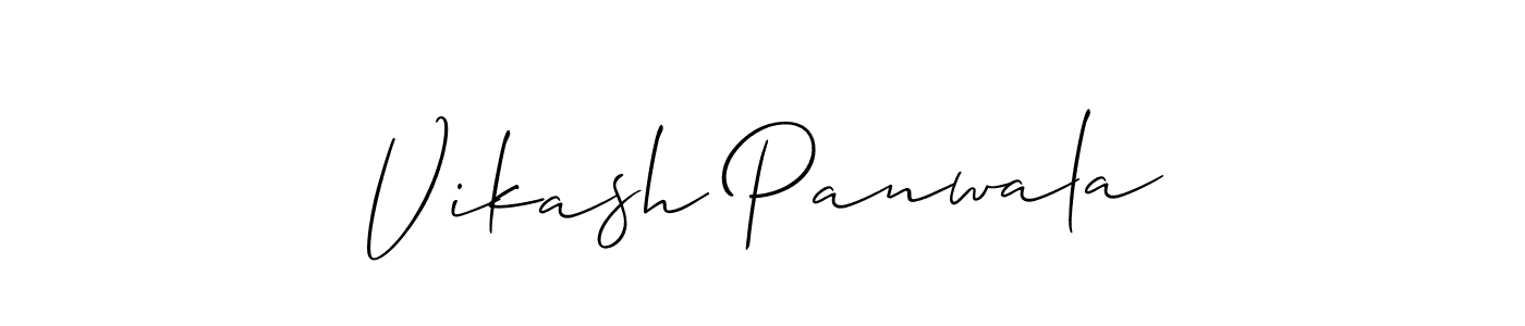 Make a beautiful signature design for name Vikash Panwala. With this signature (Allison_Script) style, you can create a handwritten signature for free. Vikash Panwala signature style 2 images and pictures png