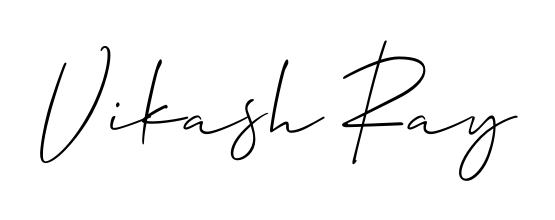 A stylish, flowing autograph style designed for name Vikash Ray using Allison_Script typography. Perfect for digital creative projects. Vikash Ray signature style 2 images and pictures png