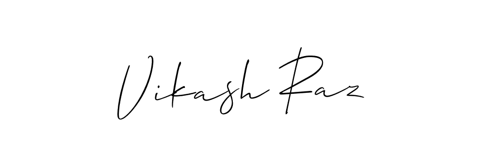 This is the best signature style for the Vikash Raz name. Also you like these signature font (Allison_Script). Mix name signature. Vikash Raz signature style 2 images and pictures png