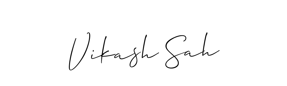 Also we have Vikash Sah name is the best signature style. Create professional handwritten signature collection using Allison_Script autograph style. Vikash Sah signature style 2 images and pictures png