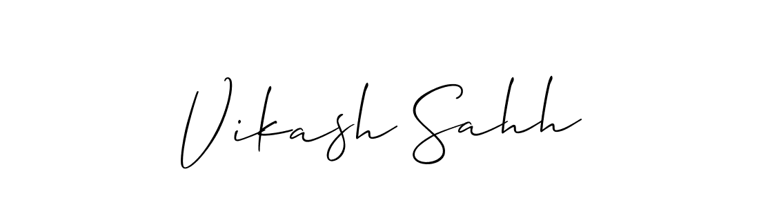 if you are searching for the best signature style for your name Vikash Sahh. so please give up your signature search. here we have designed multiple signature styles  using Allison_Script. Vikash Sahh signature style 2 images and pictures png