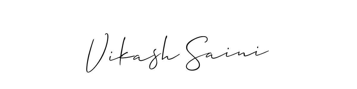 Vikash Saini stylish signature style. Best Handwritten Sign (Allison_Script) for my name. Handwritten Signature Collection Ideas for my name Vikash Saini. Vikash Saini signature style 2 images and pictures png