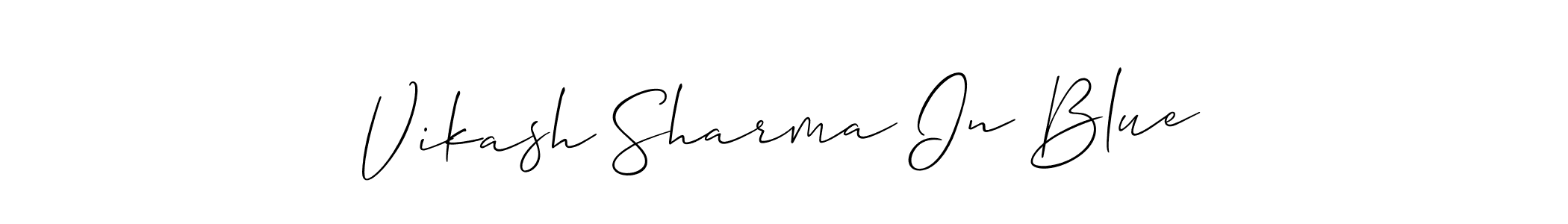 How to make Vikash Sharma In Blue signature? Allison_Script is a professional autograph style. Create handwritten signature for Vikash Sharma In Blue name. Vikash Sharma In Blue signature style 2 images and pictures png