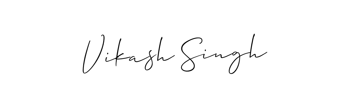 How to Draw Vikash Singh signature style? Allison_Script is a latest design signature styles for name Vikash Singh. Vikash Singh signature style 2 images and pictures png