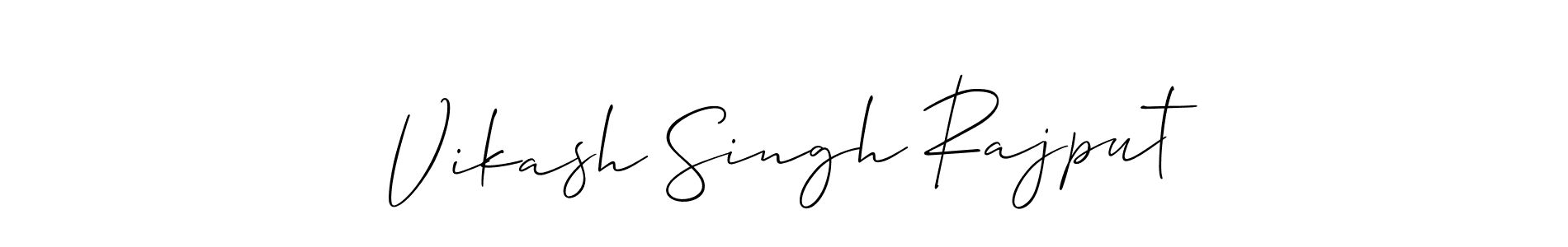This is the best signature style for the Vikash Singh Rajput name. Also you like these signature font (Allison_Script). Mix name signature. Vikash Singh Rajput signature style 2 images and pictures png