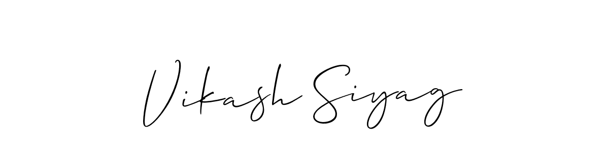 How to Draw Vikash Siyag signature style? Allison_Script is a latest design signature styles for name Vikash Siyag. Vikash Siyag signature style 2 images and pictures png