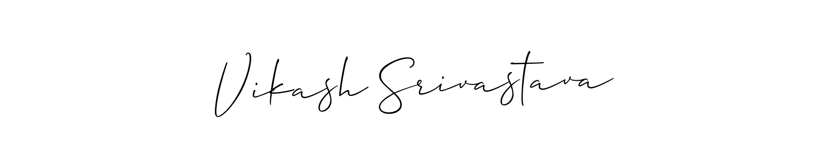 Vikash Srivastava stylish signature style. Best Handwritten Sign (Allison_Script) for my name. Handwritten Signature Collection Ideas for my name Vikash Srivastava. Vikash Srivastava signature style 2 images and pictures png