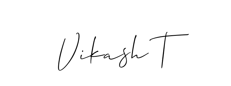 You should practise on your own different ways (Allison_Script) to write your name (Vikash T) in signature. don't let someone else do it for you. Vikash T signature style 2 images and pictures png