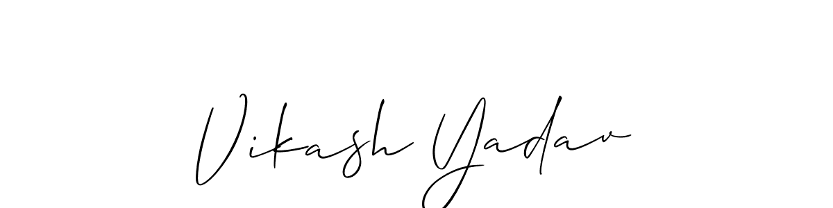 Also we have Vikash Yadav name is the best signature style. Create professional handwritten signature collection using Allison_Script autograph style. Vikash Yadav signature style 2 images and pictures png