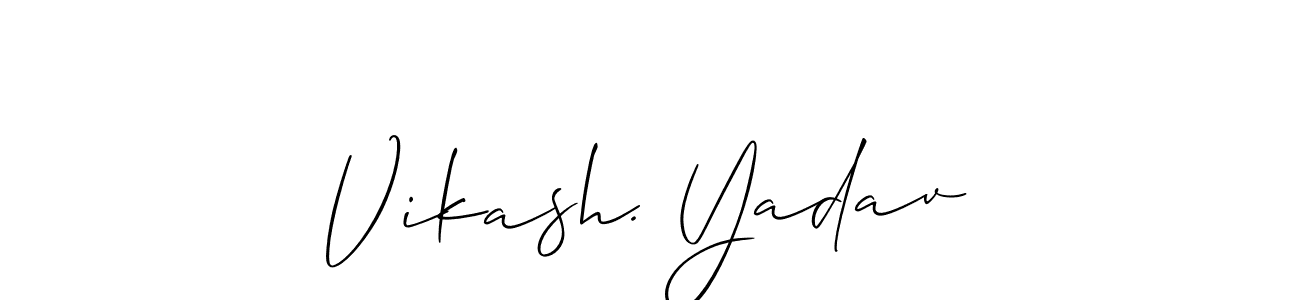 Create a beautiful signature design for name Vikash. Yadav. With this signature (Allison_Script) fonts, you can make a handwritten signature for free. Vikash. Yadav signature style 2 images and pictures png