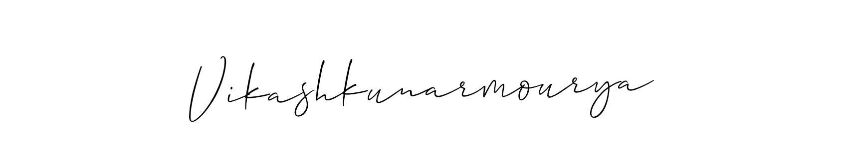 How to Draw Vikashkunarmourya signature style? Allison_Script is a latest design signature styles for name Vikashkunarmourya. Vikashkunarmourya signature style 2 images and pictures png