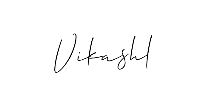 Create a beautiful signature design for name Vikashl. With this signature (Allison_Script) fonts, you can make a handwritten signature for free. Vikashl signature style 2 images and pictures png