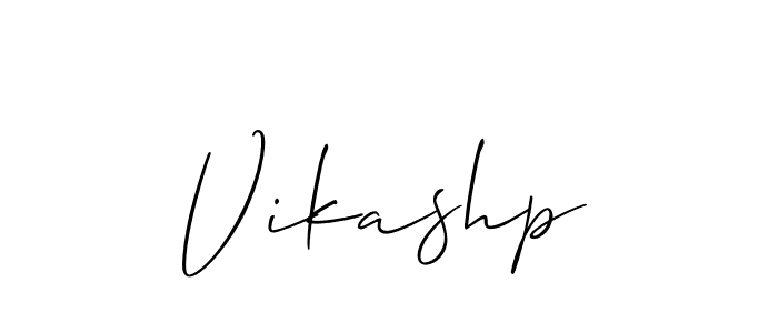 The best way (Allison_Script) to make a short signature is to pick only two or three words in your name. The name Vikashp include a total of six letters. For converting this name. Vikashp signature style 2 images and pictures png