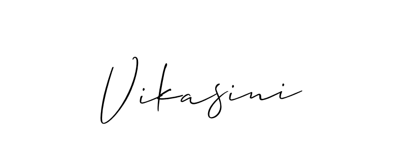 It looks lik you need a new signature style for name Vikasini. Design unique handwritten (Allison_Script) signature with our free signature maker in just a few clicks. Vikasini signature style 2 images and pictures png