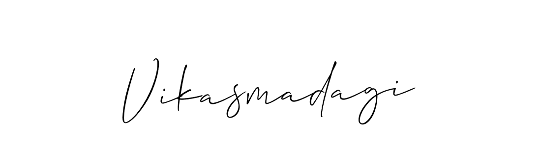 Similarly Allison_Script is the best handwritten signature design. Signature creator online .You can use it as an online autograph creator for name Vikasmadagi. Vikasmadagi signature style 2 images and pictures png