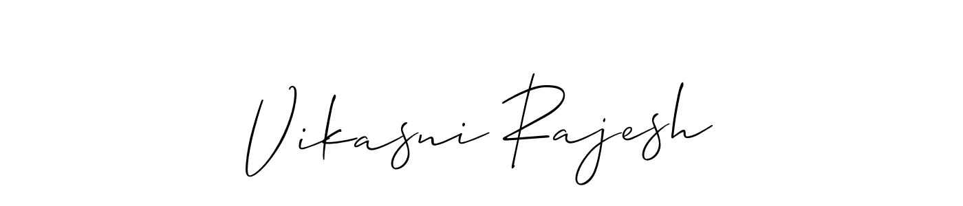 Similarly Allison_Script is the best handwritten signature design. Signature creator online .You can use it as an online autograph creator for name Vikasni Rajesh. Vikasni Rajesh signature style 2 images and pictures png
