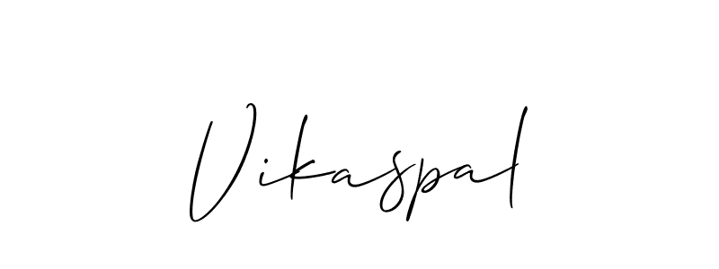 How to make Vikaspal signature? Allison_Script is a professional autograph style. Create handwritten signature for Vikaspal name. Vikaspal signature style 2 images and pictures png