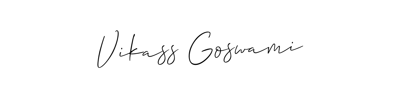 The best way (Allison_Script) to make a short signature is to pick only two or three words in your name. The name Vikass Goswami include a total of six letters. For converting this name. Vikass Goswami signature style 2 images and pictures png