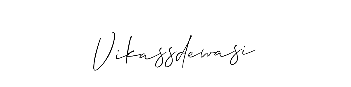 Make a beautiful signature design for name Vikassdewasi. With this signature (Allison_Script) style, you can create a handwritten signature for free. Vikassdewasi signature style 2 images and pictures png