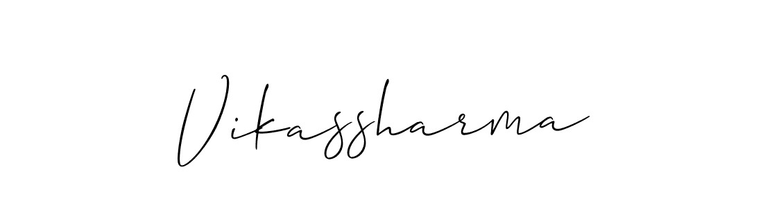 Also we have Vikassharma name is the best signature style. Create professional handwritten signature collection using Allison_Script autograph style. Vikassharma signature style 2 images and pictures png