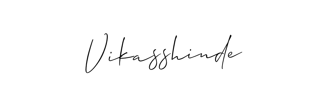 How to make Vikasshinde signature? Allison_Script is a professional autograph style. Create handwritten signature for Vikasshinde name. Vikasshinde signature style 2 images and pictures png