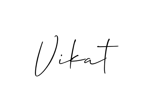 Best and Professional Signature Style for Vikat. Allison_Script Best Signature Style Collection. Vikat signature style 2 images and pictures png