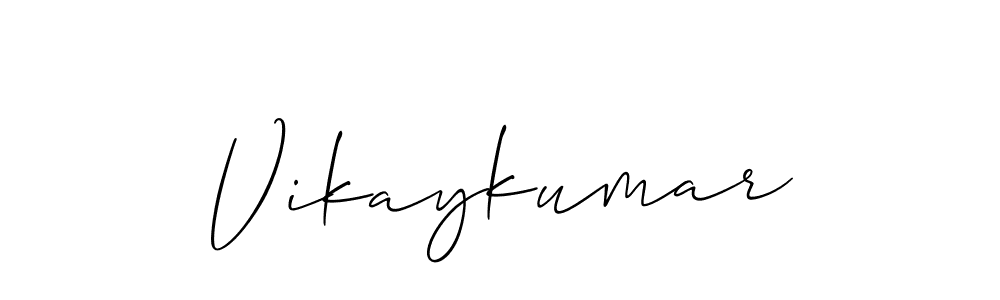 Allison_Script is a professional signature style that is perfect for those who want to add a touch of class to their signature. It is also a great choice for those who want to make their signature more unique. Get Vikaykumar name to fancy signature for free. Vikaykumar signature style 2 images and pictures png