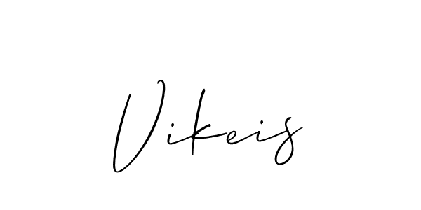 How to make Vikeis signature? Allison_Script is a professional autograph style. Create handwritten signature for Vikeis name. Vikeis signature style 2 images and pictures png