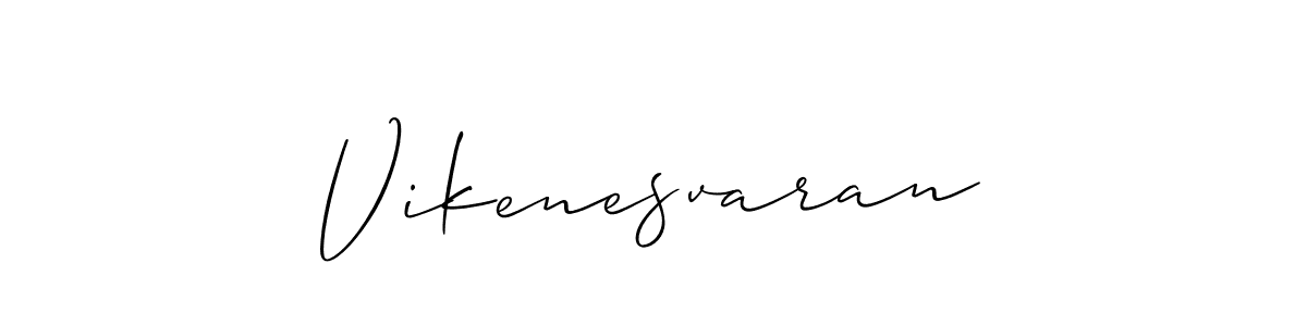 if you are searching for the best signature style for your name Vikenesvaran. so please give up your signature search. here we have designed multiple signature styles  using Allison_Script. Vikenesvaran signature style 2 images and pictures png