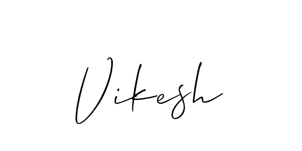 The best way (Allison_Script) to make a short signature is to pick only two or three words in your name. The name Vikesh include a total of six letters. For converting this name. Vikesh signature style 2 images and pictures png