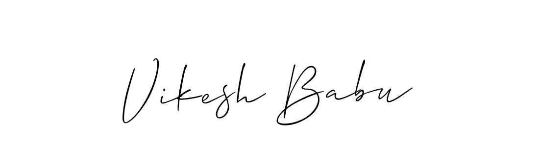 This is the best signature style for the Vikesh Babu name. Also you like these signature font (Allison_Script). Mix name signature. Vikesh Babu signature style 2 images and pictures png