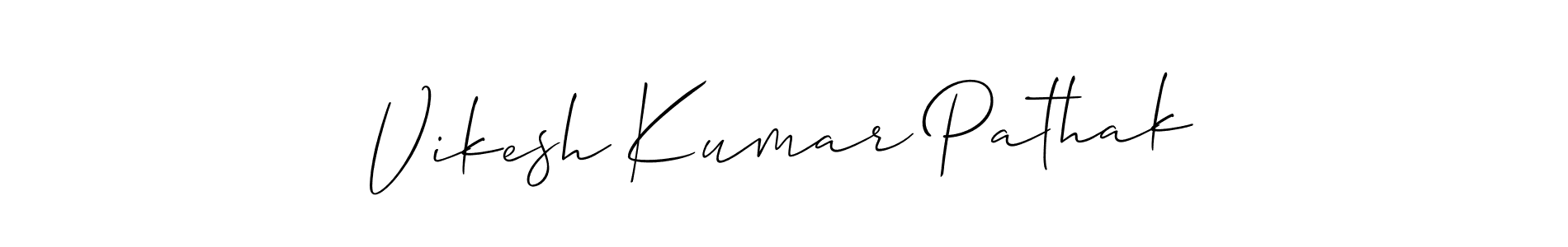 Design your own signature with our free online signature maker. With this signature software, you can create a handwritten (Allison_Script) signature for name Vikesh Kumar Pathak. Vikesh Kumar Pathak signature style 2 images and pictures png