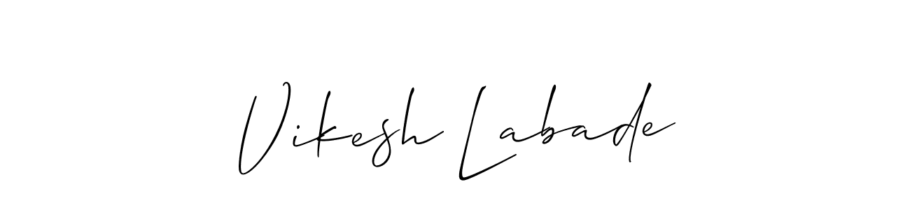 You can use this online signature creator to create a handwritten signature for the name Vikesh Labade. This is the best online autograph maker. Vikesh Labade signature style 2 images and pictures png