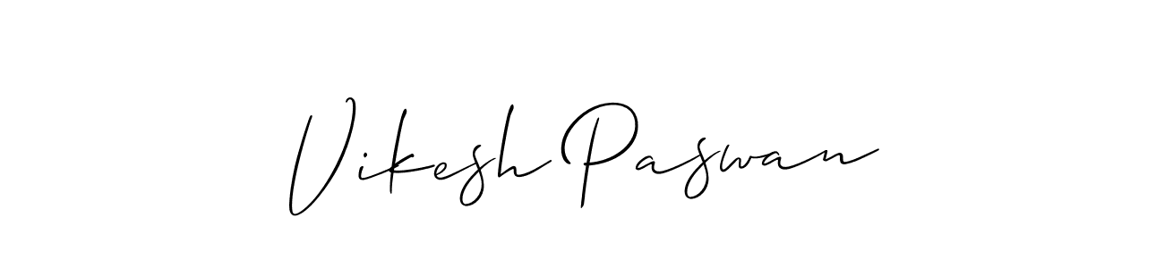 The best way (Allison_Script) to make a short signature is to pick only two or three words in your name. The name Vikesh Paswan include a total of six letters. For converting this name. Vikesh Paswan signature style 2 images and pictures png