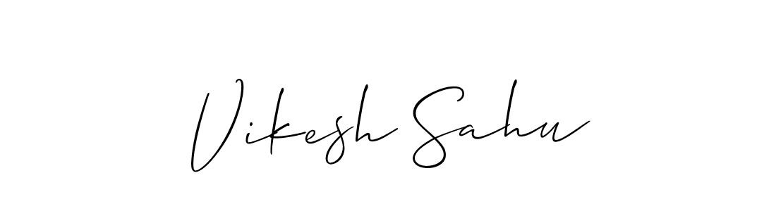 How to make Vikesh Sahu signature? Allison_Script is a professional autograph style. Create handwritten signature for Vikesh Sahu name. Vikesh Sahu signature style 2 images and pictures png