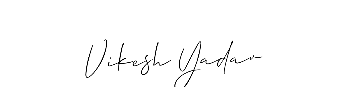 How to make Vikesh Yadav signature? Allison_Script is a professional autograph style. Create handwritten signature for Vikesh Yadav name. Vikesh Yadav signature style 2 images and pictures png