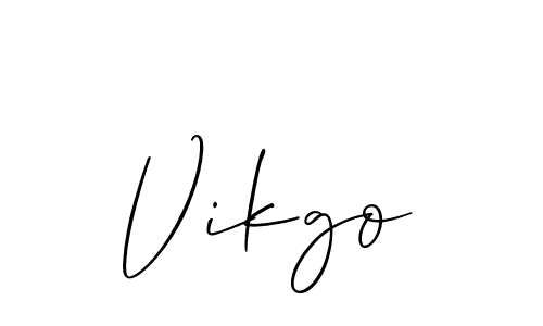 Use a signature maker to create a handwritten signature online. With this signature software, you can design (Allison_Script) your own signature for name Vikgo. Vikgo signature style 2 images and pictures png