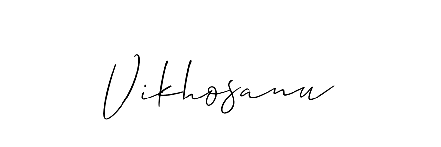 Also we have Vikhosanu name is the best signature style. Create professional handwritten signature collection using Allison_Script autograph style. Vikhosanu signature style 2 images and pictures png