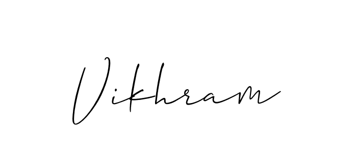 It looks lik you need a new signature style for name Vikhram. Design unique handwritten (Allison_Script) signature with our free signature maker in just a few clicks. Vikhram signature style 2 images and pictures png