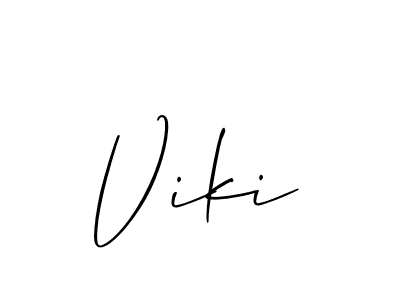 Create a beautiful signature design for name Viki. With this signature (Allison_Script) fonts, you can make a handwritten signature for free. Viki signature style 2 images and pictures png