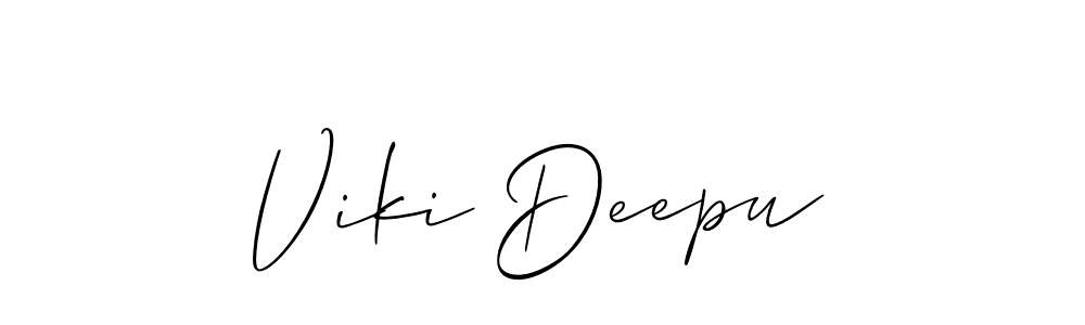 How to Draw Viki Deepu signature style? Allison_Script is a latest design signature styles for name Viki Deepu. Viki Deepu signature style 2 images and pictures png