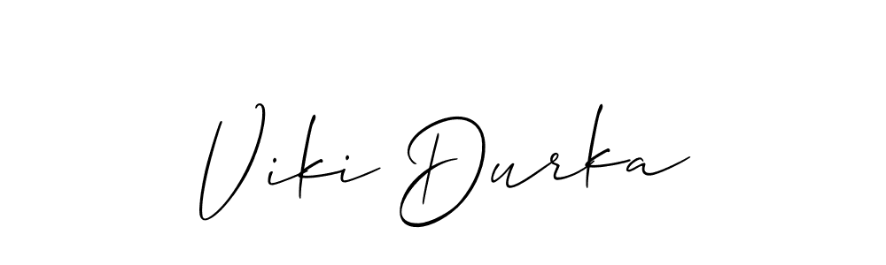 Design your own signature with our free online signature maker. With this signature software, you can create a handwritten (Allison_Script) signature for name Viki Durka. Viki Durka signature style 2 images and pictures png