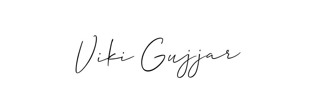 Best and Professional Signature Style for Viki Gujjar. Allison_Script Best Signature Style Collection. Viki Gujjar signature style 2 images and pictures png