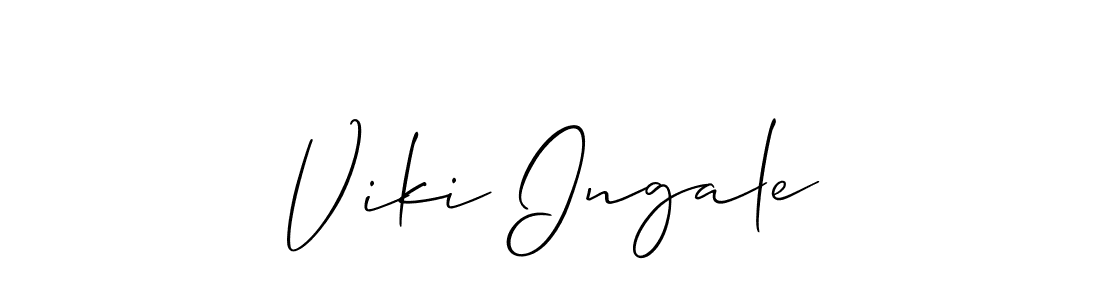 It looks lik you need a new signature style for name Viki Ingale. Design unique handwritten (Allison_Script) signature with our free signature maker in just a few clicks. Viki Ingale signature style 2 images and pictures png