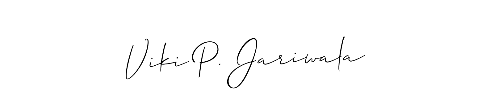 You can use this online signature creator to create a handwritten signature for the name Viki P. Jariwala. This is the best online autograph maker. Viki P. Jariwala signature style 2 images and pictures png